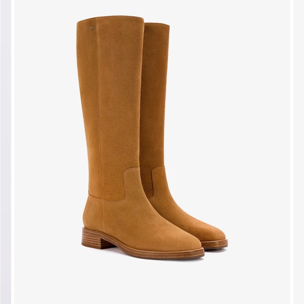 Larroude Anne Boot in Peanut Suede - NIB